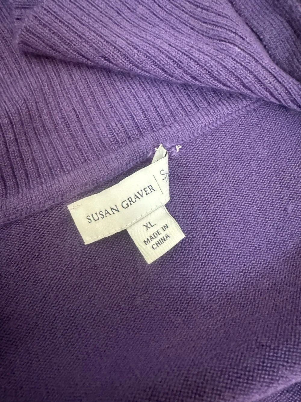 Susan Graver Purple 3 Piece Knit Sweater Pants Set XL Fits 1X